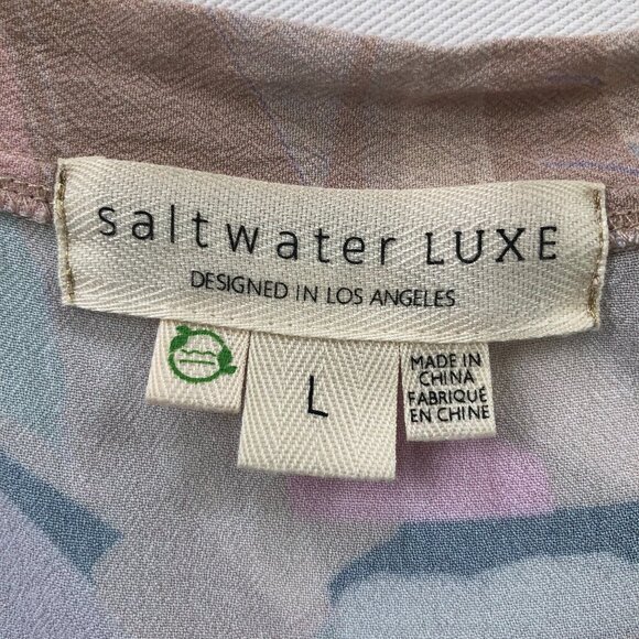 Saltwater Luxe Banks Midi Robe In Pastel Waves Large - Picture 2 of 10